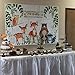 BoTong 6x4ft Vinyl Woodland Animal Baby Shower Backdrop Woodland Safari Animals Wood Board Photography Background Woodland Creatures Party Banner Backdrops