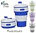 Avaleisure COLLAPSIBLE CUP, a Reusable, 12 oz., BPA-Free Silicone Travel Mug with Leak-Proof Lid for Hot and Iced Coffee To Go, Tea, Water. Ideal for Camping, Hiking, Outdoors, Commuters