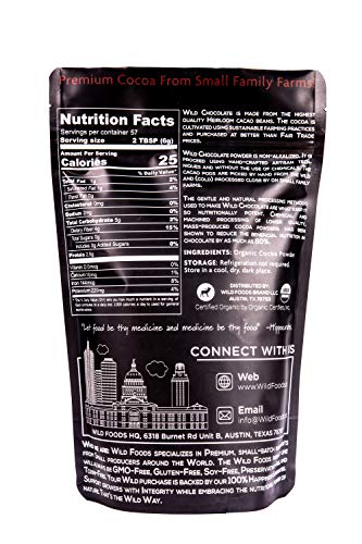 Raw Organic Cacao Powder, Handcrafted, Single-Origin, Non-Alkalized Cocoa from Peru, Heavy Metal Tes - coolthings.us