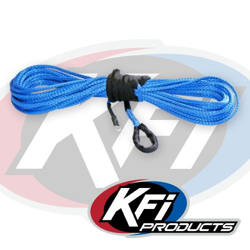 3/16" Blue Synthetic ATV Winch Cable (Original Blue) for 3500lbs and below winches by KFI Products SYN19-B50