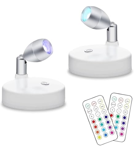 Pack De 2 Focos LED RGBW Recargables - Batería 5000 MAh, Control Remoto Y Cabezal Ajustable