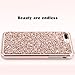 UrbanDrama iPhone 7 Plus Case, iPhone 8 Plus Case, Luxury Bling Sparkly Rhinestone Crystal Hard PC, Soft TPU Inner Shockproof Chrome Bumper Protective Case for 7 Plus, 8 Plus 5.5 inches, Rose Gold