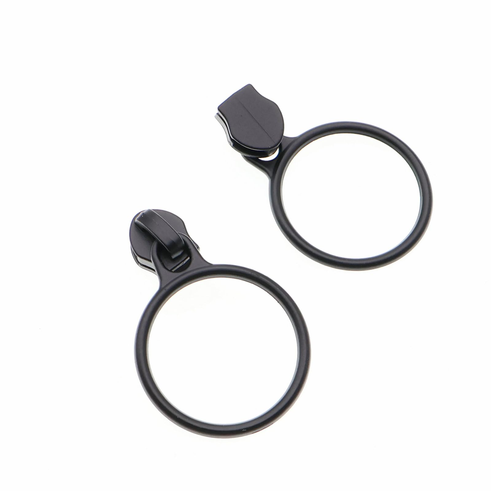 Leekayer 30pcs #5 Black Ring Pulls for Nylon Coil Zippers Metal Zipper Sliders for Jacket Luggage Purses Bags Bulk(Black) Metal Slider for Zipper