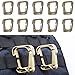 XTACER Tactical Multipurpose D-Ring Locking Hanging Hook Tactical Link Snap Keychain for Molle Webbing (Khaki (10-Pack))