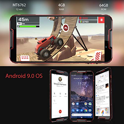 CUBOT Quest,5.5 Inch HD+ Display,Dual 4G Rugged Smartphone Unlocked,Android 9.0 Pie,4000mAh,4GB+64GB,IP68 Waterproof,Triple Cameras 12MP+8MP,NFC,OTG,Face ID - Thumbnail 3
