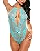 Avidlove Lingerie for Women Teddy One Piece Lace Babydoll Bodysuit Green XL