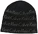 Calvin Klein Men's Logo Reversible Beanie, Black, One Size