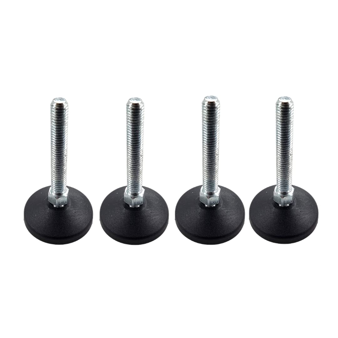 Levelling Machine Feet, Adjustable feet 38 Dia Thread M6 x 50mm (4 Pack)