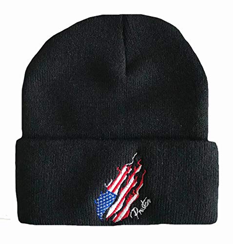 RHZPLO Prestonplayz Fire Flame Unisex Knitted Beanie Embroidered Skull Cap Slouchy Knit Hat (Prestonplayz American Flag)
