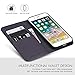 SHIELDON Case for iPhone SE 2022, Genuine Leather Flip Magnetic Cover Card Slots Carry-All with Kickstand Shockproof Case Compatible with iPhone SE3/SE2/8/7 - Dark Purple