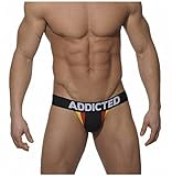 R LivE Men's See Through Jockstrap Thongs - Large - Black