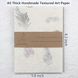 Diuhofart Textured Handmade Paper Sheets for