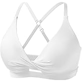 ULTREAGLE Padded Sports Bras for Women - Strappy Sports Bra Workout Tops for Women Twist Front Gym Tops