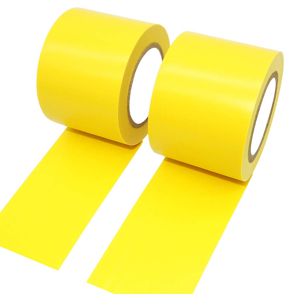 ALBOYI 2 Rolls Electrical Insulation Tape, 50mm x 15m PVC Flame Retardant Waterproof Insulating Tape for Wiring, Cable Protection and Electrical Repairs (Yellow)