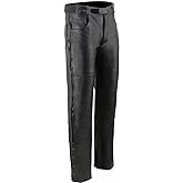 Milwaukee Leather Men's Premium Classic Casual Leather Motorcycle Riding Pants