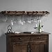 ArtifactDesign Wall Mounted Wood Wine Rack for Bottles with Stemware Glass Storage (1, Walnut Stained)