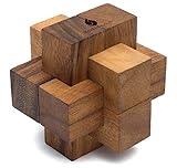 Links: Handheld 3D Brain Teaser Puzzle for Adults - Handmade Premium Quality Burr Puzzle Gift for Offices and Homes