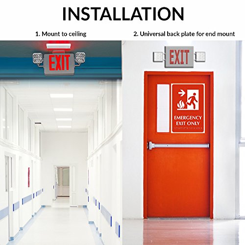 Sunco Lighting 4 PACK UL Listed Single/Double Face LED Combo