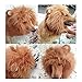 Gimilife Dog Lion Mane, Dog Costume Lion Mane Wig Halloween Costumes for Medium Large Dog with Ears & Tail, Fancy Lion Hair Dog Clothes Holiday Party (M Size,Light Brown)