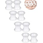 Pexveiuu 10G 8G 6G 4G 2G 0G 00G 12mm 14mm 16mm 18mm 20mm Thin White Silicone Ear Gauges for Ear Silicone Ear Plugs Gauge Tunnels Double Flared Flexible Ear Tunnel Earrings for Women Men