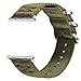 VIGOSS Apple Watch Band 38mm, Woven Nylon NATO iWatch Band Soft Replacement Strap with Metal Adapter and Buckle for Apple Watch Series 1, Series 2, Sport, Hermes, Nike+ Edition (Army Green, 38mm)