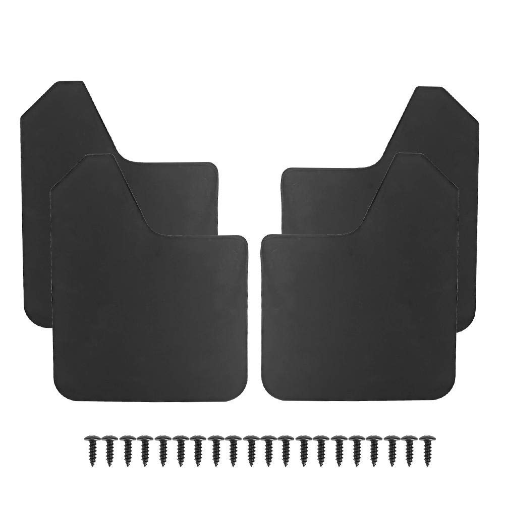 EBTOOLS For Mudguard Bugui or Quad for ram 2500 Flexible Mud Flap Mudguard Black, 4Pcs Universal Mudguard Cover Mudguard Mudguard Mudguard Suitable for MF12-BAS-BLK, Gard