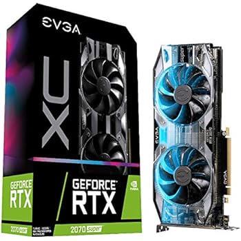 EVGA GeForce RTX 2070 SUPER XC GAMING, 8GB GDDR6, Dual HDB Fans, RGB LED, Metal Backplate, 08G-P4-3172-KR