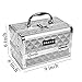 SHANY Mini Makeup Train Case With Mirror - Silver