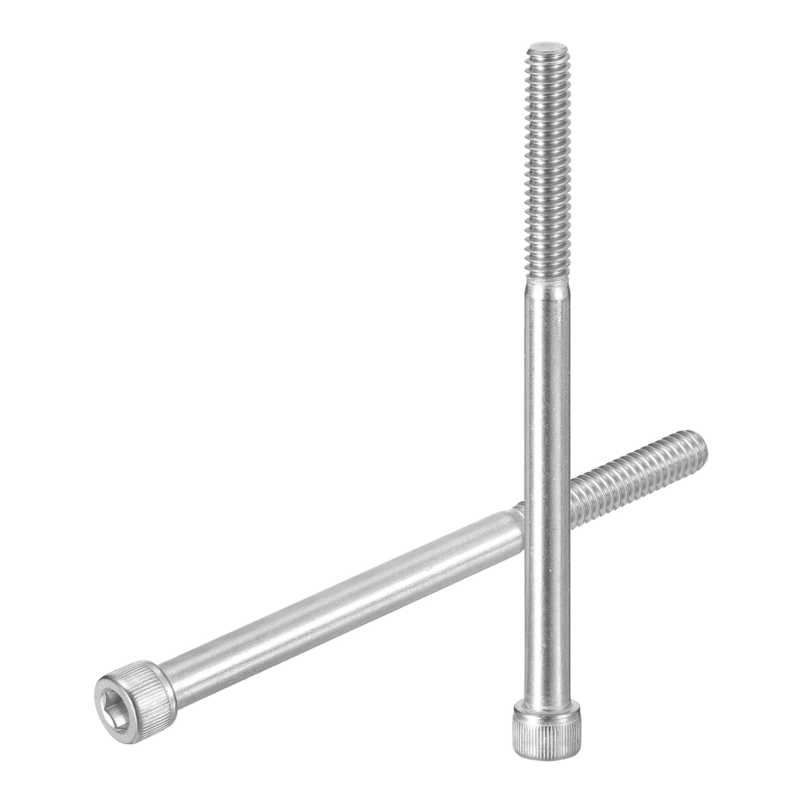 uxcell Hex Socket Bolts (1/4"-20x4"), 304 Stainless Steel Hex Socket Drive Screws, Silver Tone, 20 Pcs — image 1
