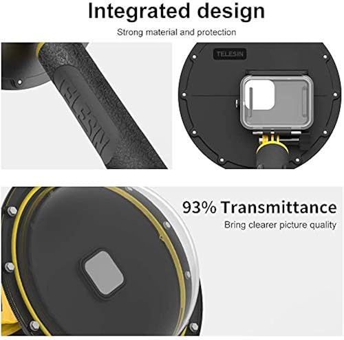 TELESIN Dome Port for GoPro Hero Black, Underwater Dive Case