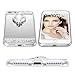 Caka iPhone 7 Plus 8 Plus Case, Rhinestone Series Glitter Luxury Cute Shiny Bling Mirror Makeup Case for Girls with Ring Kickstand Diamond TPU Case for iPhone 7 Plus 8 Plus (Silver)