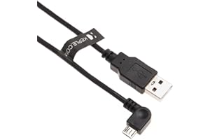 Keple Tomtom Right Angle Micro USB Cable in Car Cord Charging Lead for Go 40, 42, 50, 60, 400, 500, 510, 520, 530, 5000, 5100