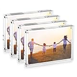 HESIN 4 Pack of 5in x 7 in (Fits 5 R) Acrylic Photo