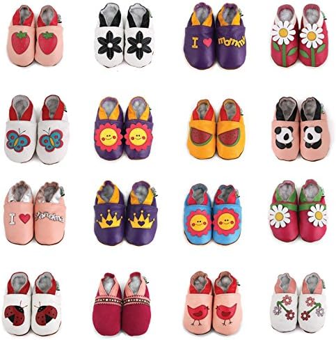 AUGUSTA BABY Baby Boys Girls Prewalker Soft Sole Leather Baby Shoes Leather Baby Crib Sock Shoes