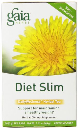 Gaia Herbs Diet Slim Daily Wellness Herbal Tea Bags, 1.41 Ounce (Pack of 2)