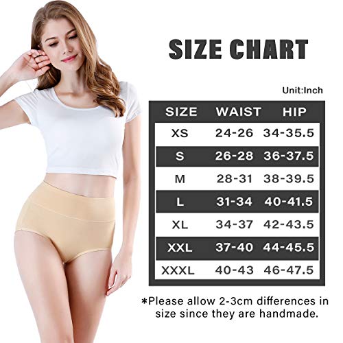 image for wirarpa Women's 2 Pack Cotton Underwear High Waisted Full Coverage Bri