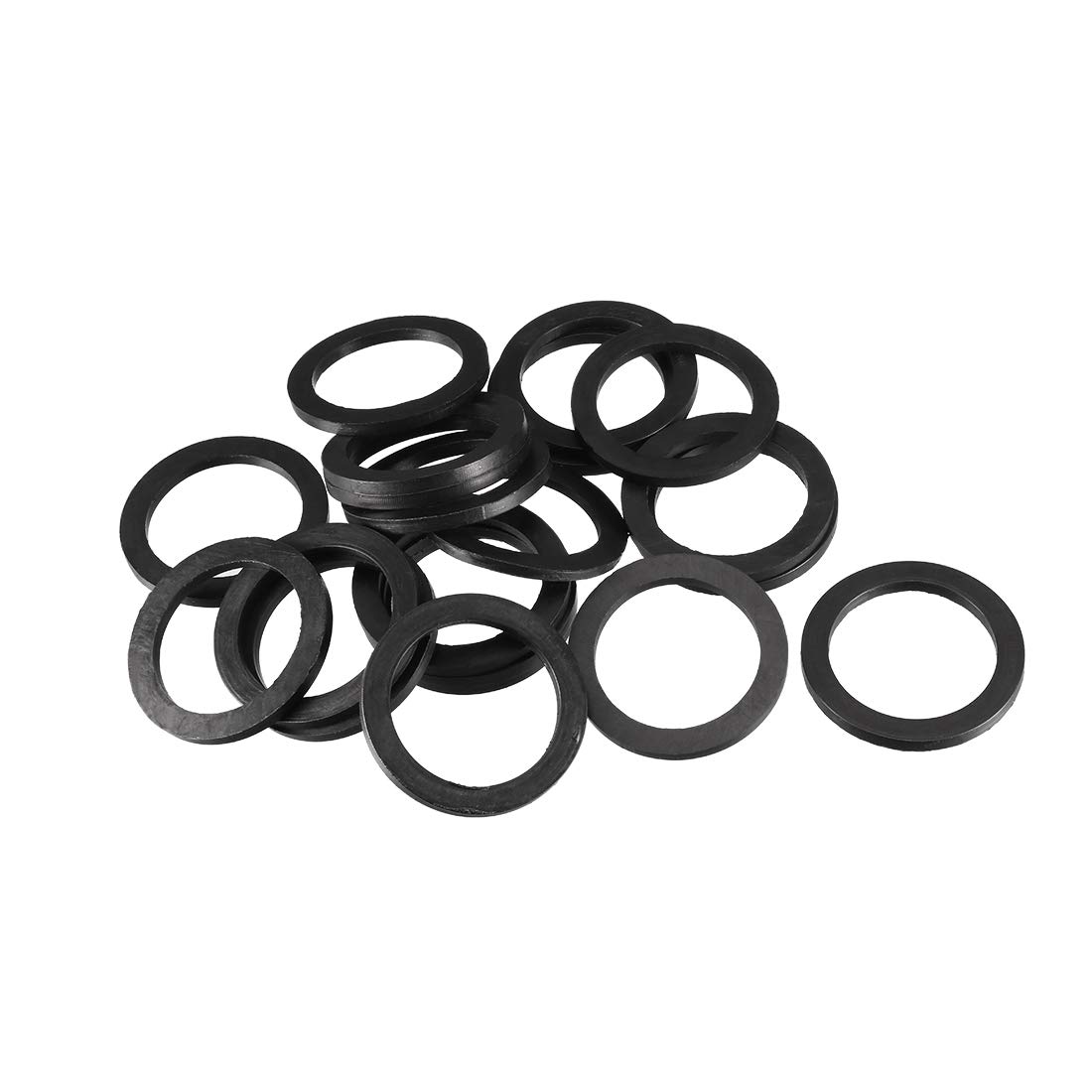 sourcingmap Rubber Flat Washers 40mm OD 30mm ID 3mm Thickness for Faucet Pipe Water Hose, Pack of 20