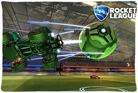 Green car and ball in Rocket League Custom Personalized Zippered Rectangle Throw Cushion Pillow Case 20x30 Inch