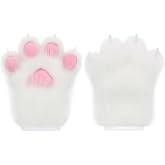 HAOAN Furry Faux Fur Fox Cat Paws Gloves Animal Fursuit Mittens Halloween Christmas Cosplay Costume Props