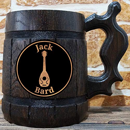 Bard Beer Mug, Dungeons & Dragons Beer Stein, Gamer Gift, Personalized Beer Stein, DnD Tankard, Custom Gift for Men, Gift for Him