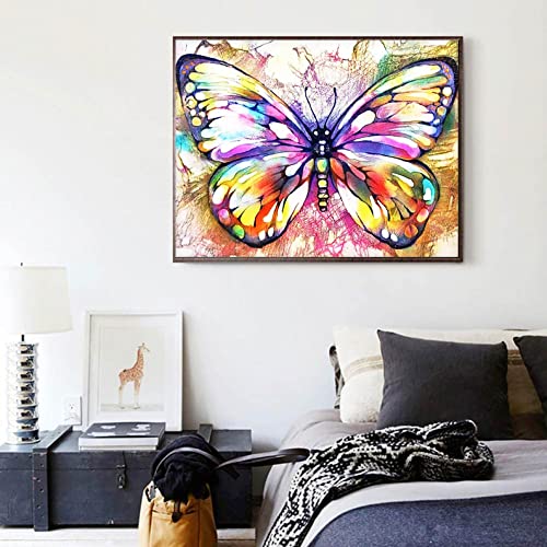 Butterfly Diamond Painting Kits,Diamond Art Kit for Adults,5D Diamond Dots Full Drill Round for Parents-Children Interrction,Wall Decor,Gift,Relaxing(12x16\