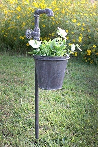 Grifo Juego con maceta de jardín de lata Colonial obras: Amazon.es ...