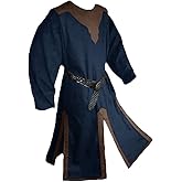 Bbalizko Mens Medieval Costume Renaissance Templar Tunic Viking Knight Pirate Vintage Warrior Halloween LARP Tops