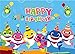 Art Studio 7x5ft Shark Family Photo Background Children Happy Birthday Party Photography Backdrops Cartoon Animals Theme Studio Props Booth Vinyl