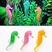 baomaba Sea Horse Ornament 2PC Aquarium Fish Tank Landscaping Decor Glowing Effect Animal (Pink)thumb 4