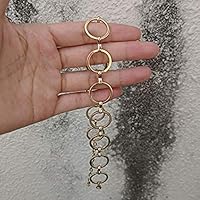 QIXIAOTING Minimalist Fashion Geometric Circle, Chain Necklace Chain Collar Clavicle Chain Short Necklace Female Gold