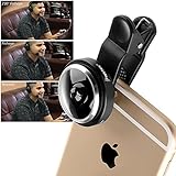 Insten Universal 235 Degree Detachable Wide Angle Fish Eye Clip-on Macro Lens For Cell Phone Galaxy S6 S6 Edge S5 S4 Apple iPhone 6 6 Plus 5S 5C 4 & More Devices, Black