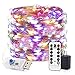 innotree Color Changing Fairy Lights USB Plug in with Remote Dimmable, 33ft 100 LEDs Multi-Colored Firefly Twinkle String Lights for Bedroom Indoor Outdoor Party Wedding Decoration, Copper Wire