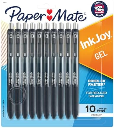 Paper Mate Inkjoy Gel Pens, Fine Point, Black, 10 Count price in