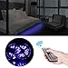 guaiboshi Motion Activated Bed Light RGB 2 x 1.2m 7.87ft SMD 5050 LED Strip Lighting Illumination with Remote Control Under Cabinet Bedside Lamp (US Plug)